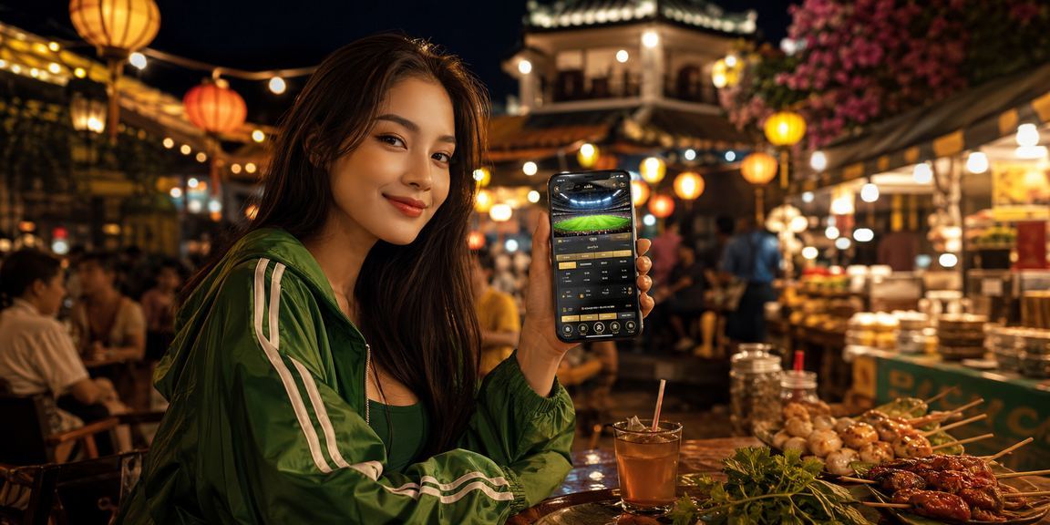 Người dùng tại Đà Lạt đặt cược thể thao qua điện thoại trong quán cà phê buổi sáng