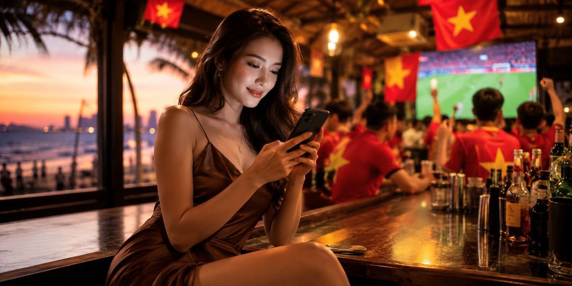 Người dùng tại Đà Nẵng kiểm tra giới hạn tài khoản casino trên điện thoại trong quán cà phê